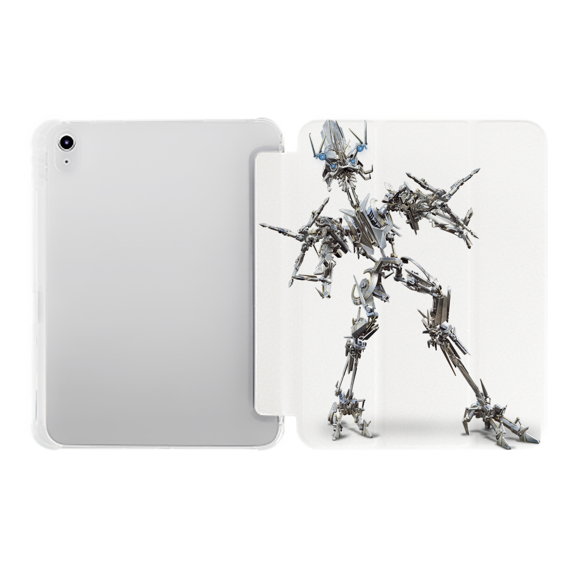 （画像用）  IPad ケース ペン収納付き 三つ折りスタンド PUレザー×シリコン 対応機種9.5/10.5/10.9インチ